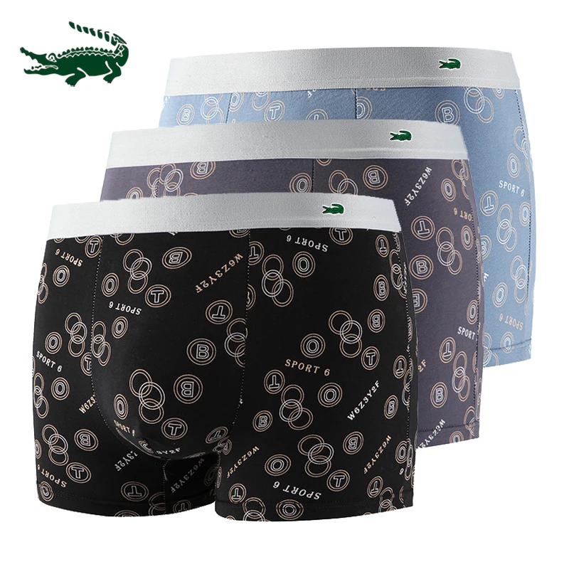2023High quality men's brand underwear antibacterial 100% cotton shorts elastic moisture absorption breathable men's underwear