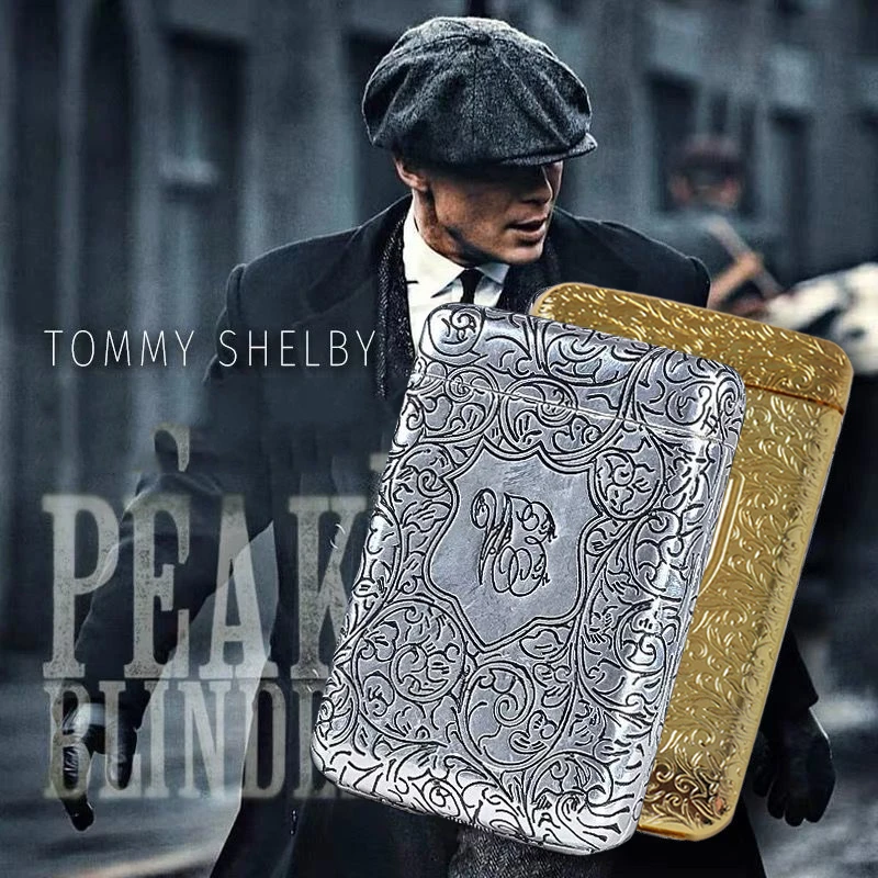 

16 Sticks Creative Peaky Blinders Cigarrate Case Vintage Engraved Cigarrate Case Anti-pressure Personality Cigarette Accessories