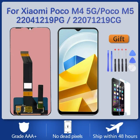 ЖК-дисплей 6,58 дюйма для Xiaomi Poco M4 5G 22041219PG, ЖК-дисплей для Xiaomi Poco M5 22071219CG, ЖК-дисплей с сенсорным экраном и дигитайзером, ЖК-дисплей