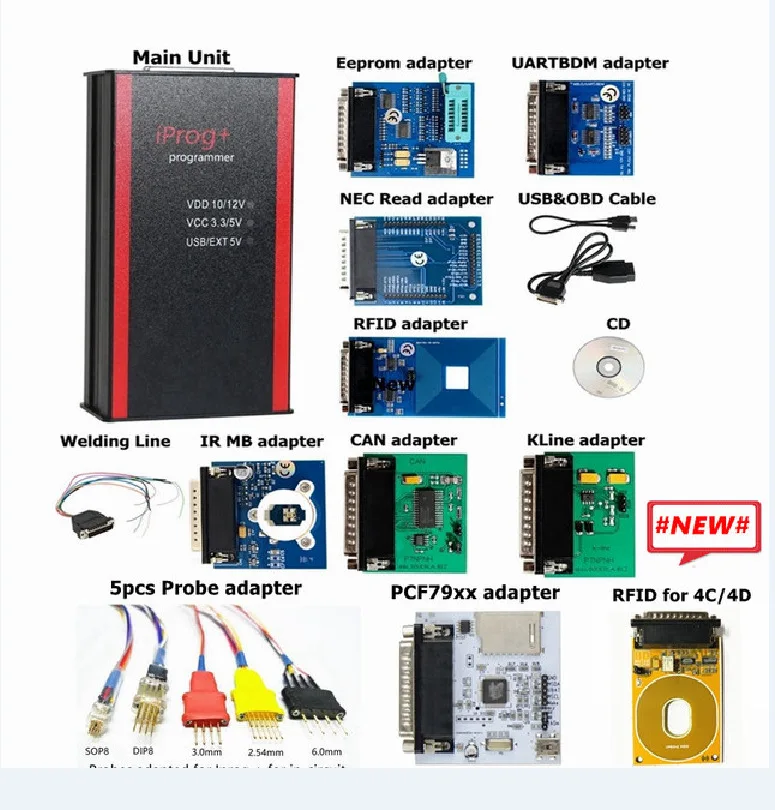 

V86 Iprog+ Key Programmer Support IMMO with 10 Adapter
