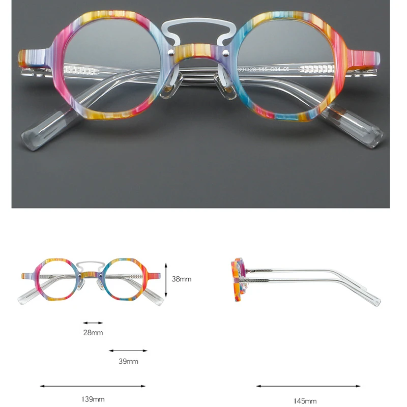 Мужские и женские очки для чтения VCKA круглые в оправе из ацетата с защитой от