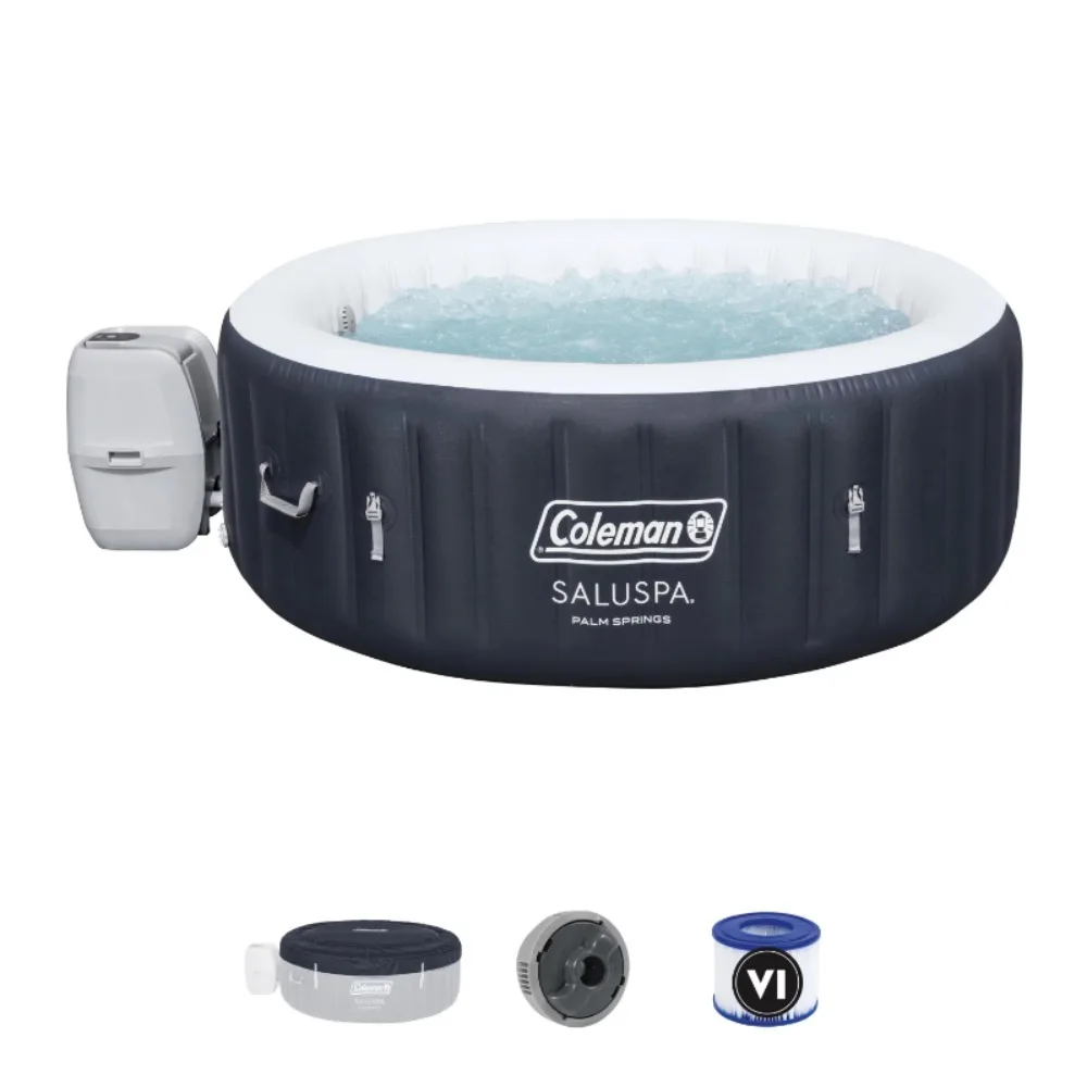 

Coleman Palm Springs AirJet Inflatable Hot Tub Spa 4-6 Person Outdoor Hot Tubs
