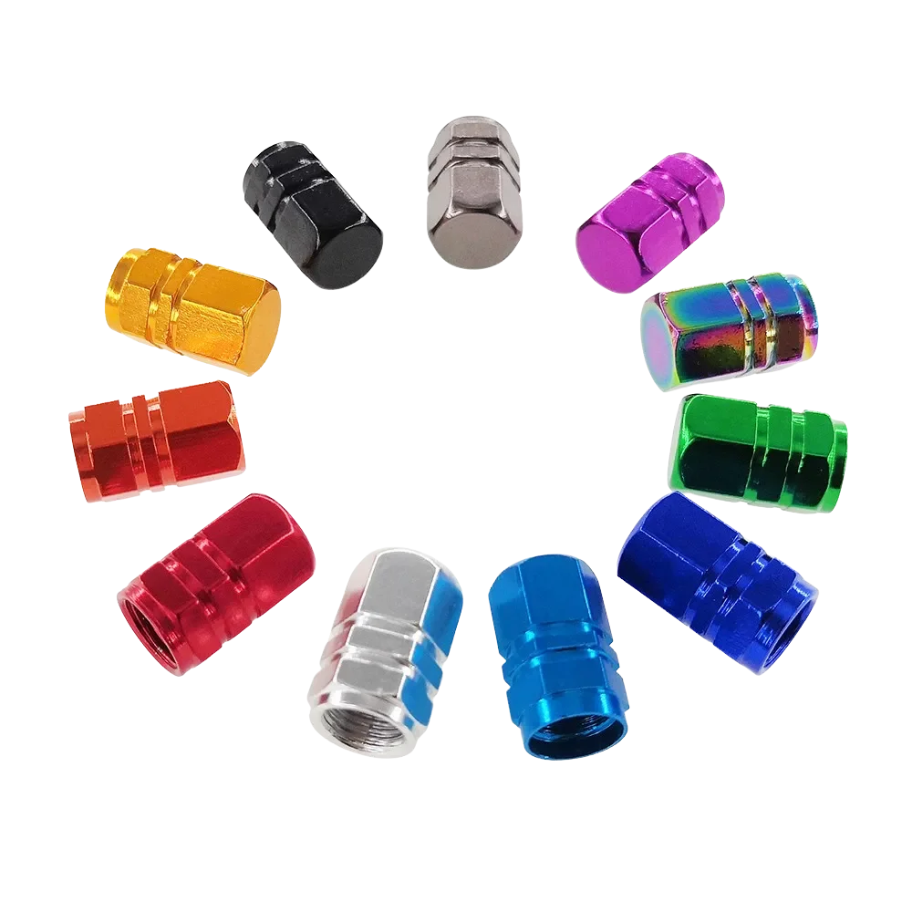 

5 PC Aluminum Alloy Color Hexagonal Tire Valve Cover for Car Truck Bicycle Motorcycle Rim Dust Cap Auto Parts Bike Accessories