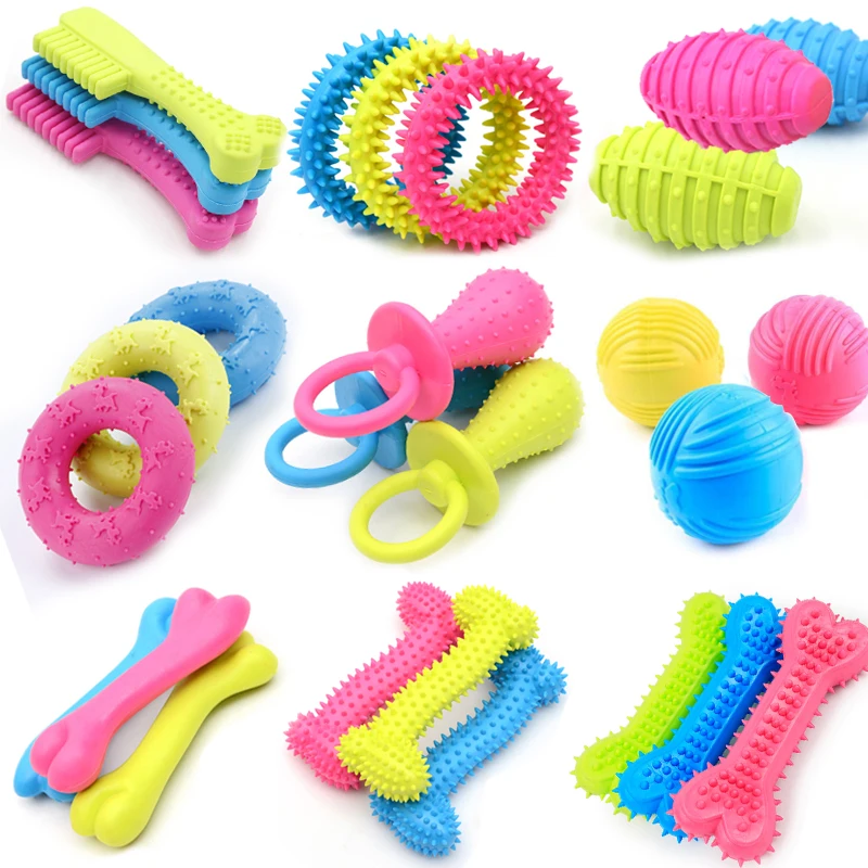 For Small Dogs Rubber Resistance To Bite Dog Toy Teeth Clean