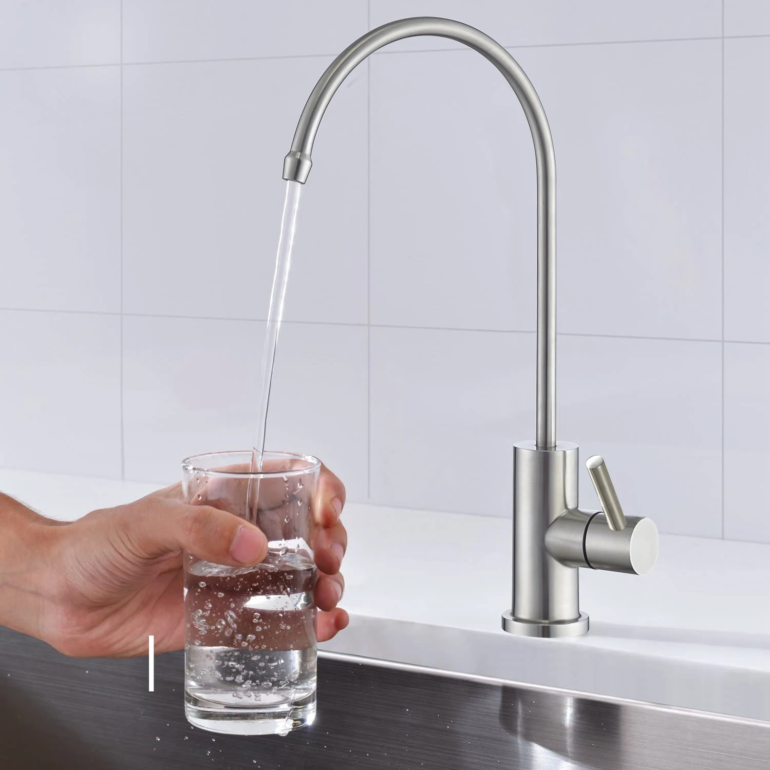 

Trywell Drinking Filter Cold Water Faucet Kitchen Bar RO Non Air Gap Beverage Purifier Filtration Tap 304 Stainless Steel