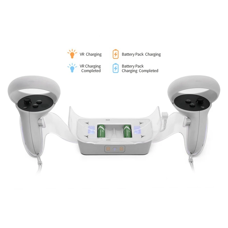 

For Oculus Quest 2 Handle Charging Station Dock Holder USB Charger Stand For Quest 2 VR Headset Controller