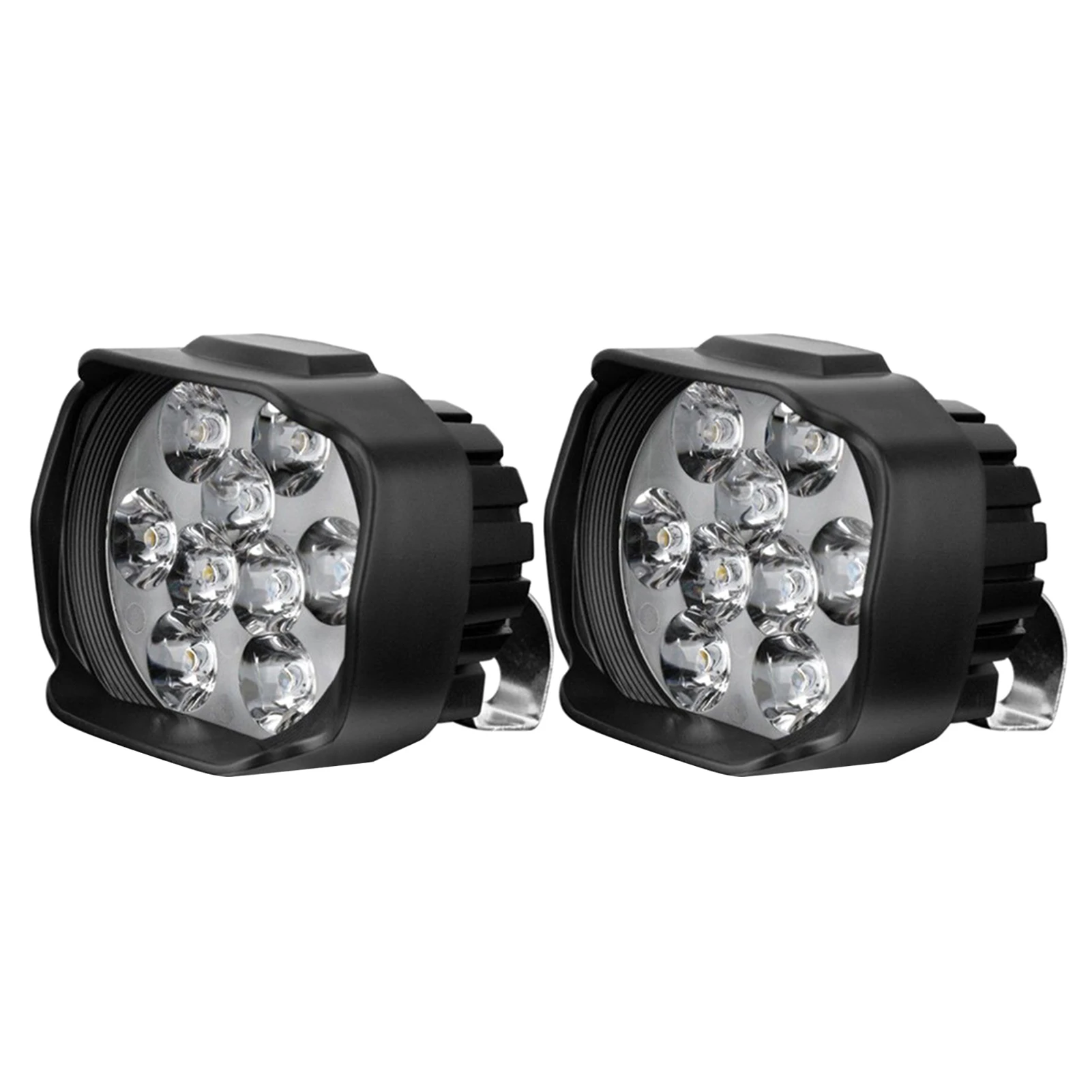 

2Pcs Universal 9 Leds Motorcycle Headlight SpotLight 18W 1000LM White Driving Spot Lights Motorbike Scooters Fog DRL Lamp Bulb