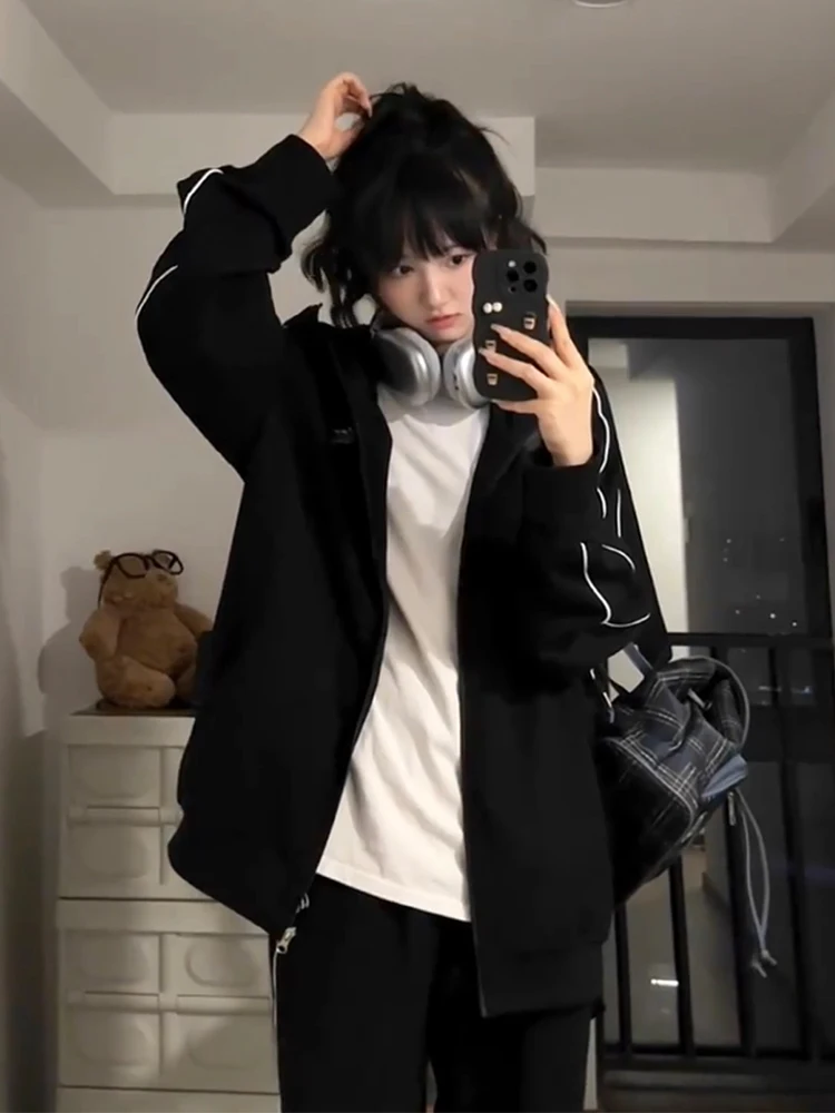 Американский винтажный Повседневный свитшот в стиле преппи Женский