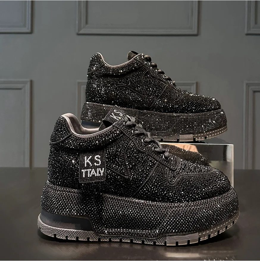 Новые бамбуки De Marca Lujo Zapatillas Blancas Con Plataforma Mujer обувь высокого качества Tenis