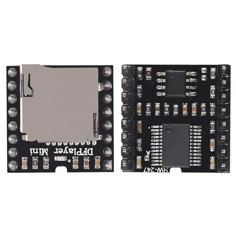 5pcs DFPlayer Mini MP3 Player Module MP3 Voice Decode Board Supporting TF Card U-Disk IO/Serial Port/AD for Arduino UNO