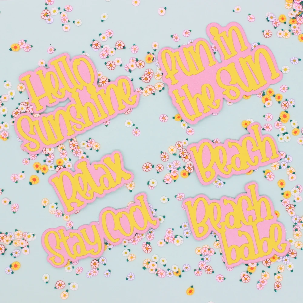 

YPP ручная работа летние тени слова металлические режущие штампы трафареты для «сделай сам» Скрапбукинг декоративное тиснение «сделай сам» ...