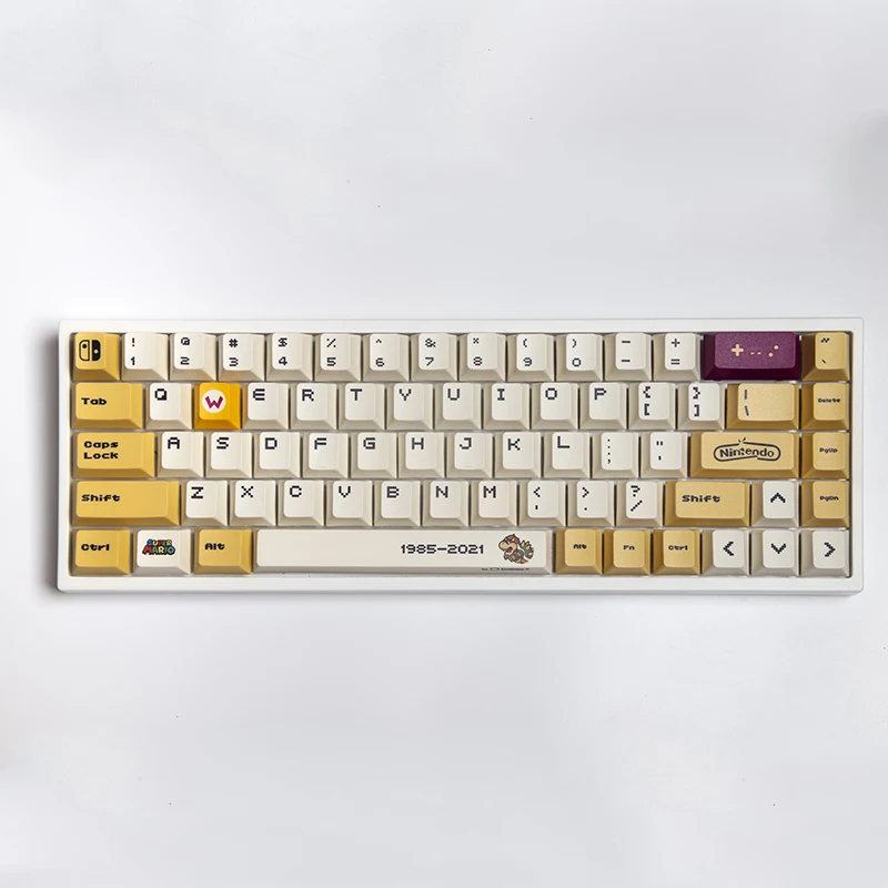 

KBDiy колпачки для ключей с профилем вишни 122 клавиш PBT колпачки для механической клавиатуры Марио Аниме сделай сам милые пользовательские 60 к...