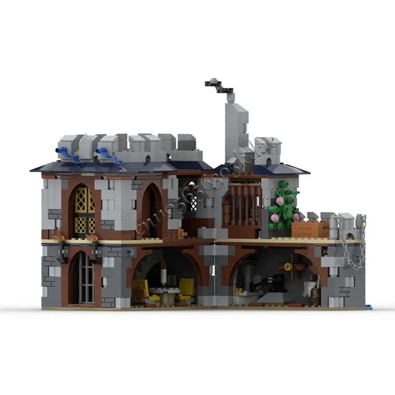 Фото 717 шт. индивидуальные MOC-31120 средневековая архитектура модель водяной мельницы здание DIY блок инновационные кирпичи сборка игрушка подарок на праздник №3