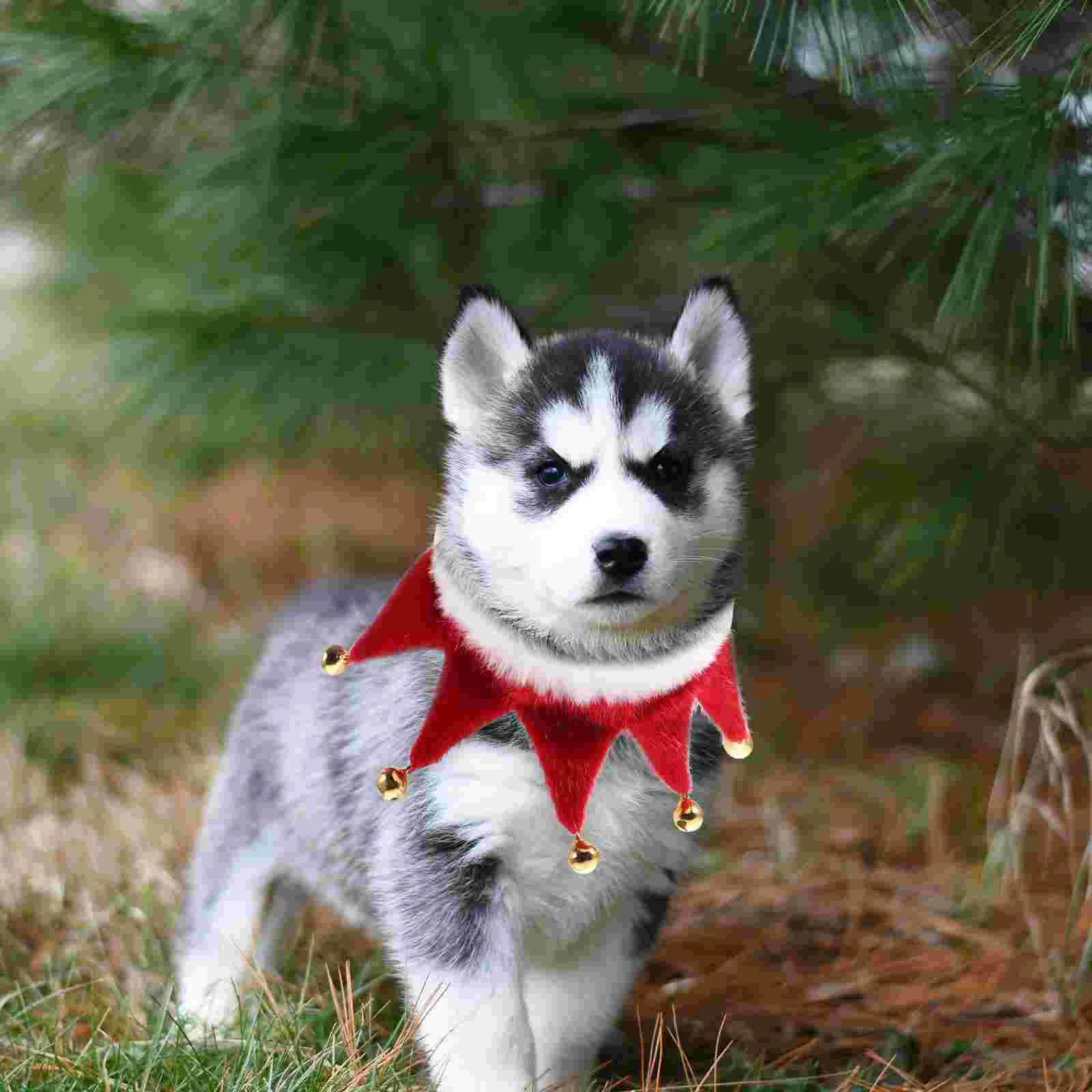

Christmas Dog Pet Collar Scarf Catbell Costume Triangle Jingle Neck Santabells Neckerchief Costumes Dogs Hat Bandana Holiday
