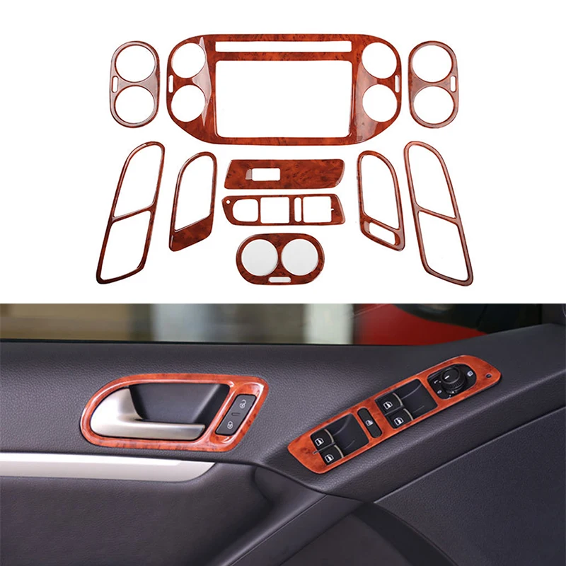 

Fit for Volkswagen Tiguan 2010-2017 interior trim accessories carbon fiber interior modification non-destructive installation