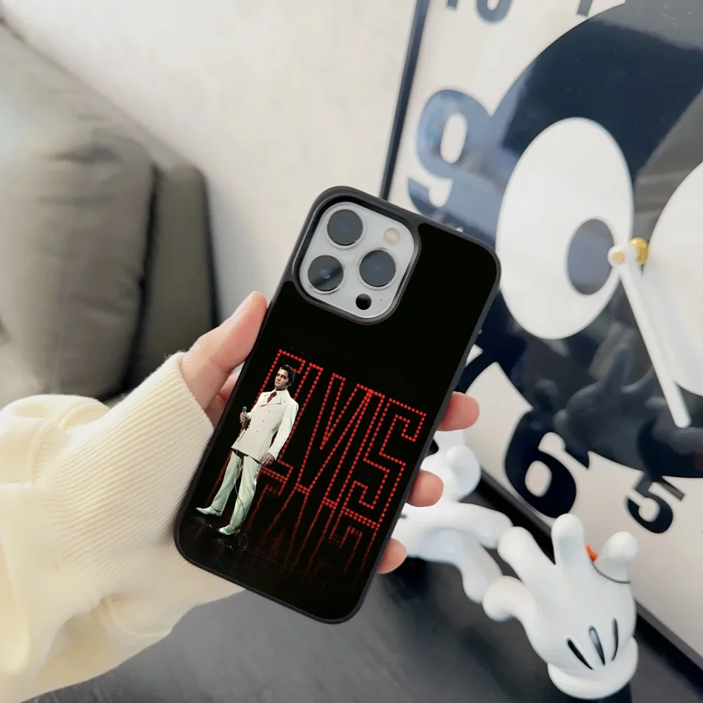 Чехол для телефона Cat King E-Elvis Presley Singer IPhone 11 12 13 14 15 16 Plus Pro Max зеркальный акриловый