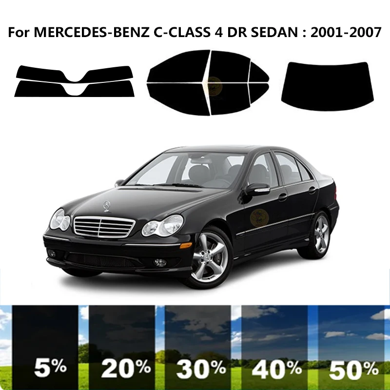 

Precut nanoceramics car UV Window Tint Kit Automotive Window Film For MERCEDES-BENZ C-CLASS 4 DR SEDAN 2001-2007