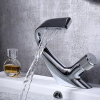 faucet bathroom deck mounted basin faucet chrome sink tap single hole water tap hot and cold mitigeur salle de bain