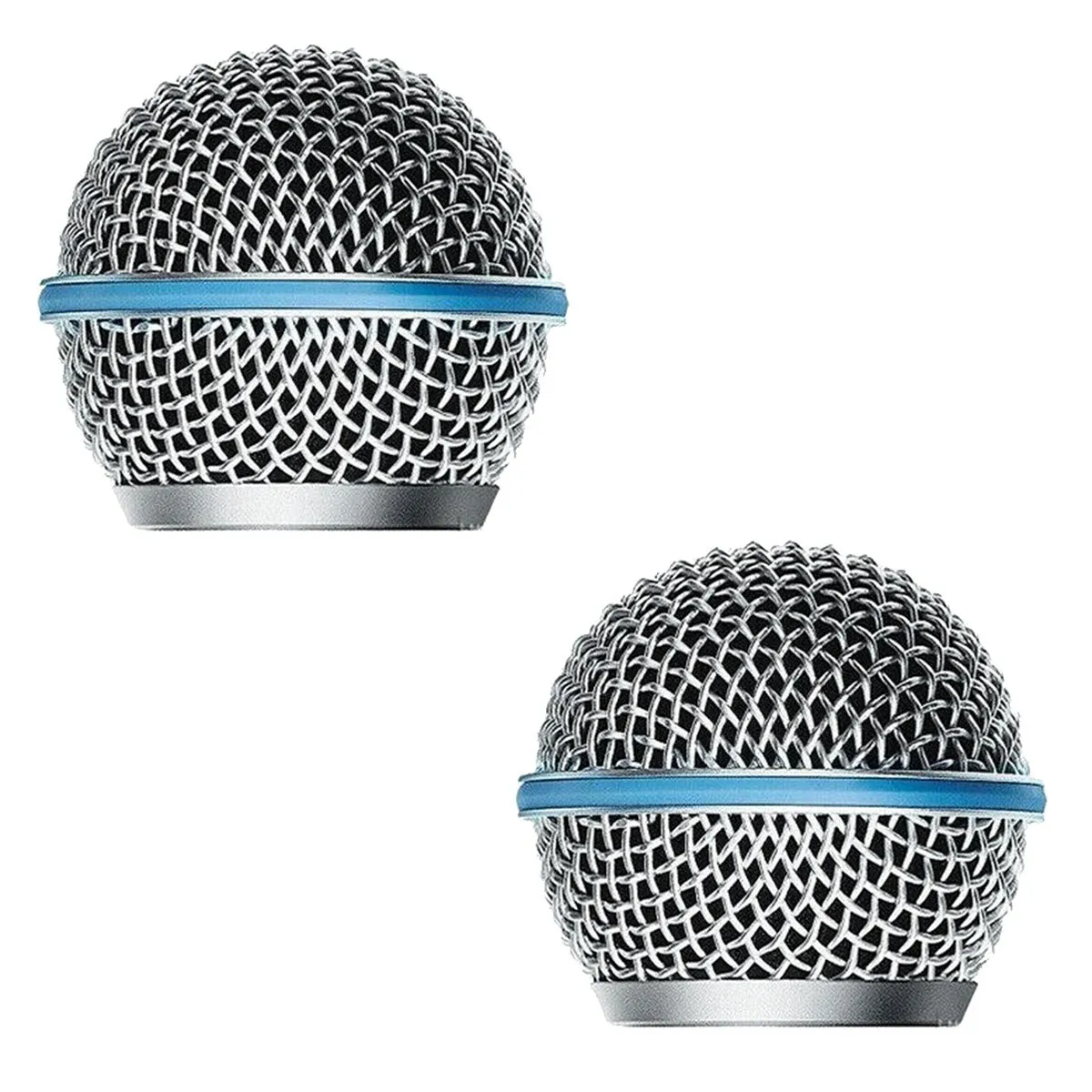2PCS Microphone Grill Mic Grille Replacement Ball Head Mesh for Shure Beta58A SM58 Pgx24 Slx24