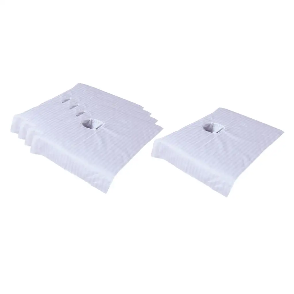 

5x Cotton SPA Massage Table Sheet Cosmetic Beauty Slaon Bed Face Hole Towel