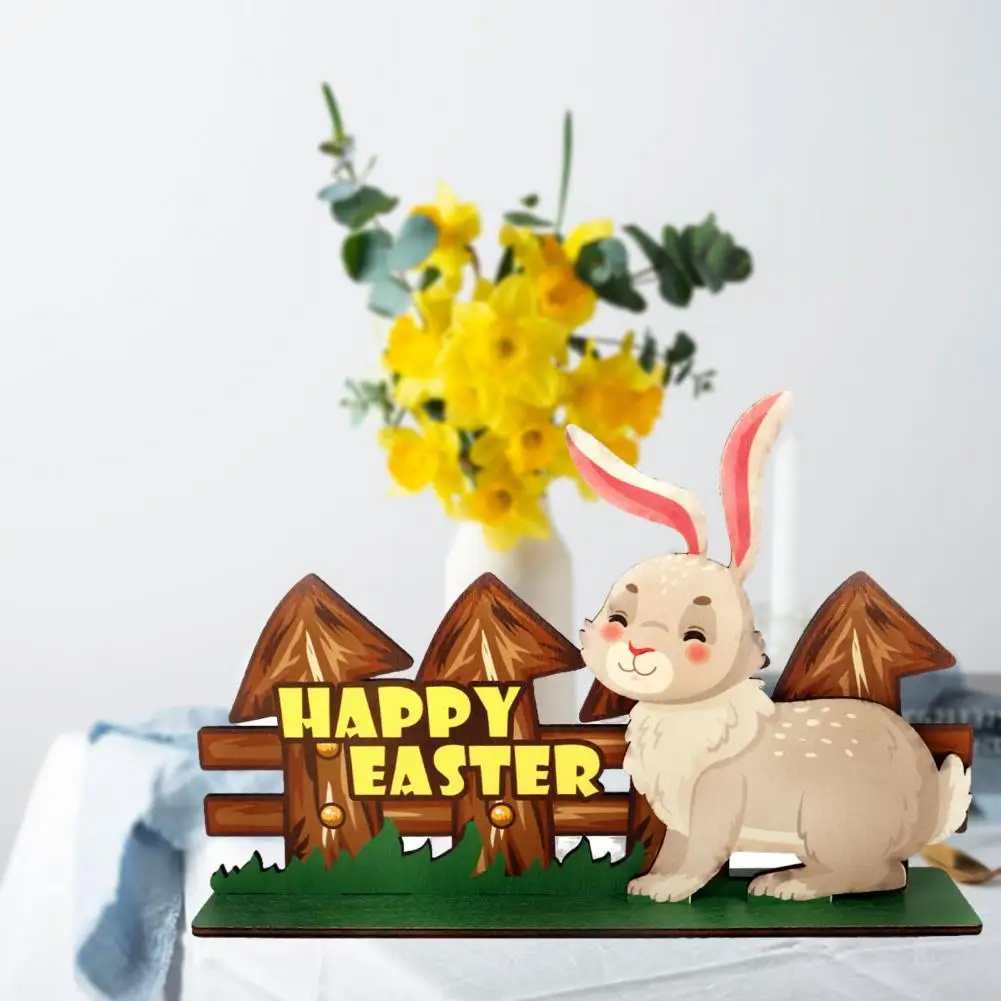 

Easter Ornament Cute Letter Print DIY Crafts Tree Grass Bunny Ornament for Office