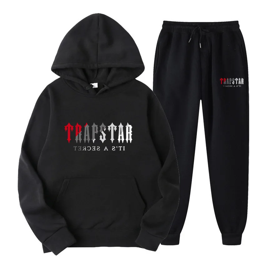 

Trapstar London High Quality Hoodies+Sweatpants Letters Print Fleece Cotton Warm Tracksuit Trend Brand Sweatshirt Streetwear