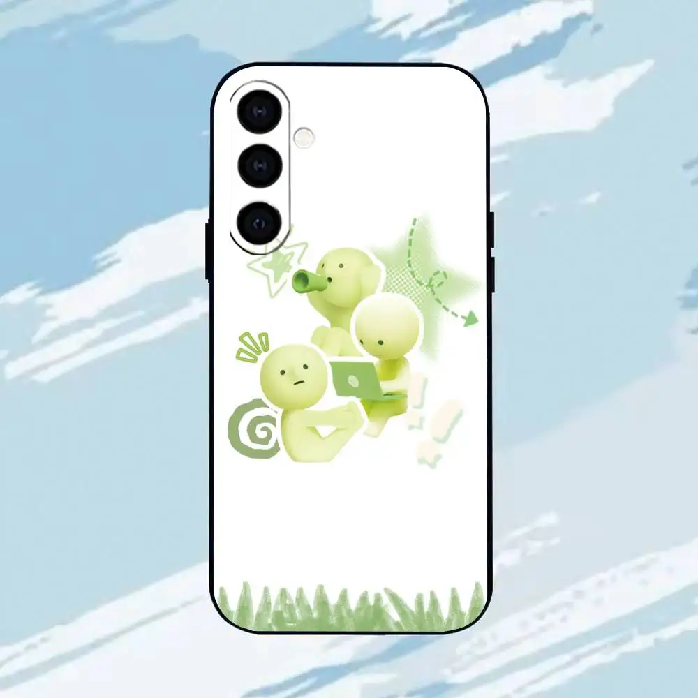 Чехол для телефона Smiski Green Guy для Samsung Galaxy A73, A72, A71, A70, A53, A52, A51, мягкий силиконовый черный чехол (art.: 3920dc01be983) - 3920dc01be983