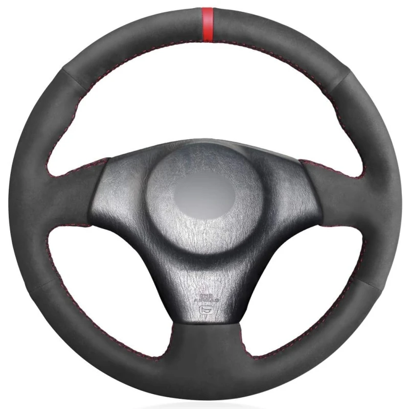 Черный замшевый чехол на руль DIY для Toyota RAV4 Celica Matrix MR2 Supra Voltz Caldina MR-S Corolla Lexus IS Accessorie