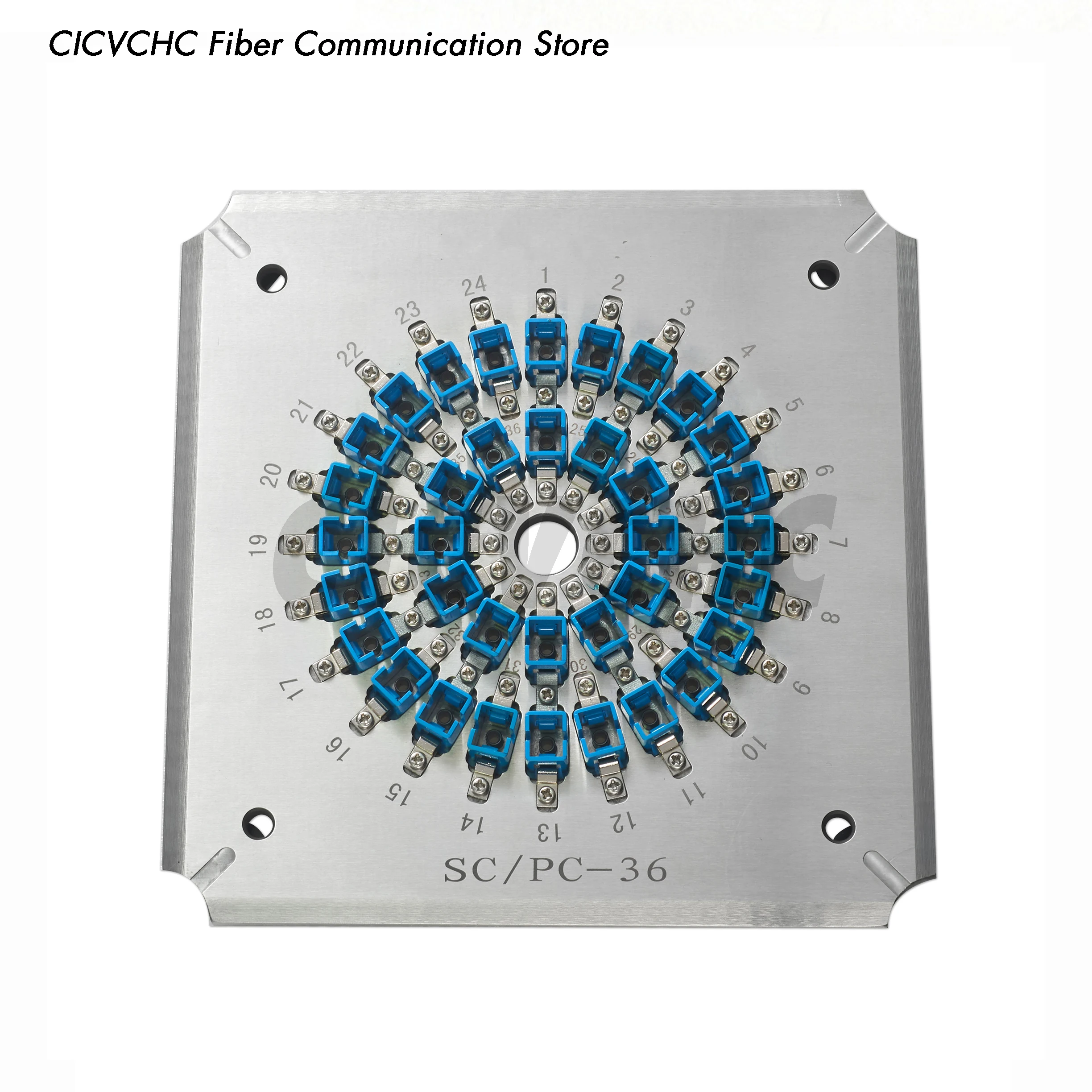 36 Fibers SC Connector Polishing Fixture, Jig, Holder for Four Corner Pressurized Polisher
