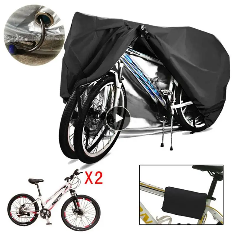 

Bicycle Protective Cover Waterproof Bike Cover Outdoor Sunshade UV Dustproof Sunshine Cover 190T/201D Two Bike Accessories