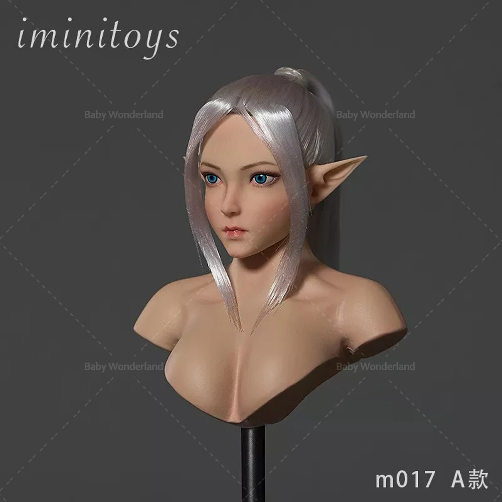Iminitoys M017 1/6 аниме эльф девушка голубые глаза голова лепка резьба модель подходит
