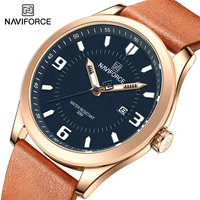 naviforce brand men fashion watches quartz wristwatches waterproof genuine leather male watch sport durable military watch 2022