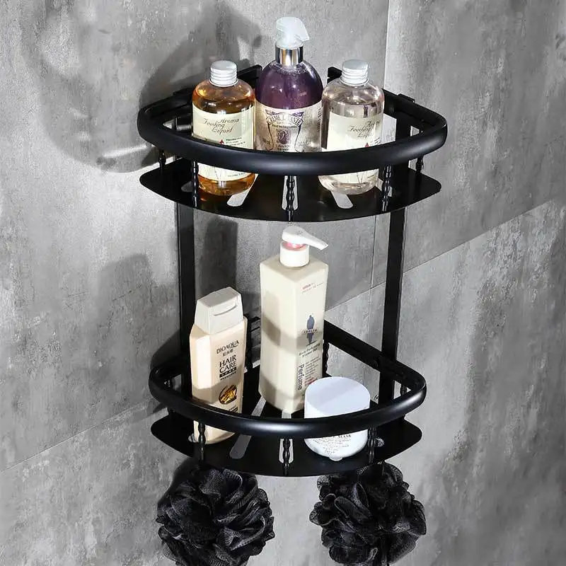 

Настенная алюминиевая полка для ванной комнаты, 2 уровня