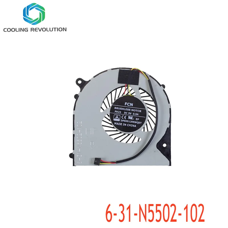 Вентилятор для охлаждения процессора ноутбука DFS551205WQ0T AB07005HX080301 DC5V 0.50A 00N55 6-31-N5502-102-1
