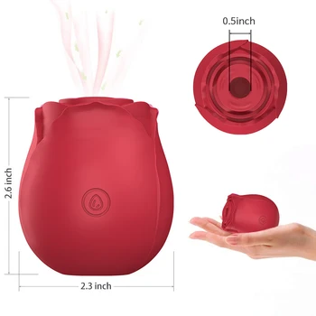 Rose Shape Vagina Sucking Vibrator Intimate Good Nipple Sucker Oral Licking Clitoris Stimulation Powerful Sex Toys for Women 2