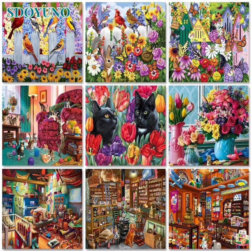 

Набор для рисования по номерам SDOYUNO, 60x75 см, без рамки
