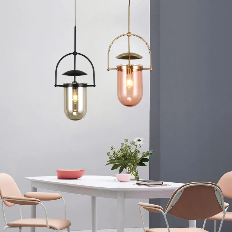 

Postmodern Led Pendant Lights Designer Glass Hanglamp For Living Room Bedroom Study Bar Decor Lamp Nordic Home Kitchen Fixtures