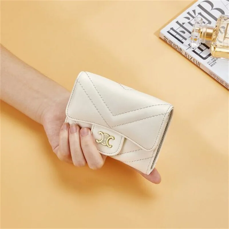 King Paul Purse Women's leather short style purse Multi-card purse Zero purse Simple and versatile wallet POLO218149