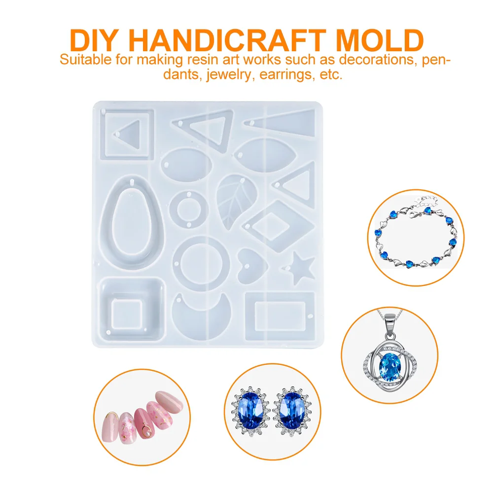 Earring Pendant Mold Jewelry DIY Silicone Making Crystal Epoxy Hanging Adornment