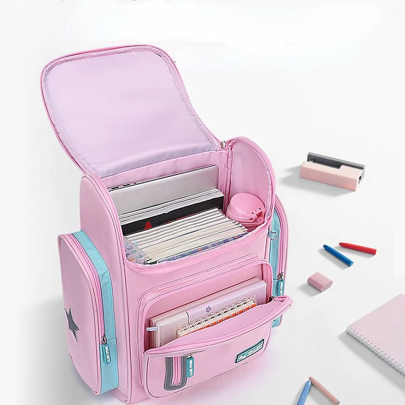 Sanrio Hello Kitty Bag Primary School Schoolbag Girls Children Grade Lightweight Spine-Protective Burden Alleviation Backpack