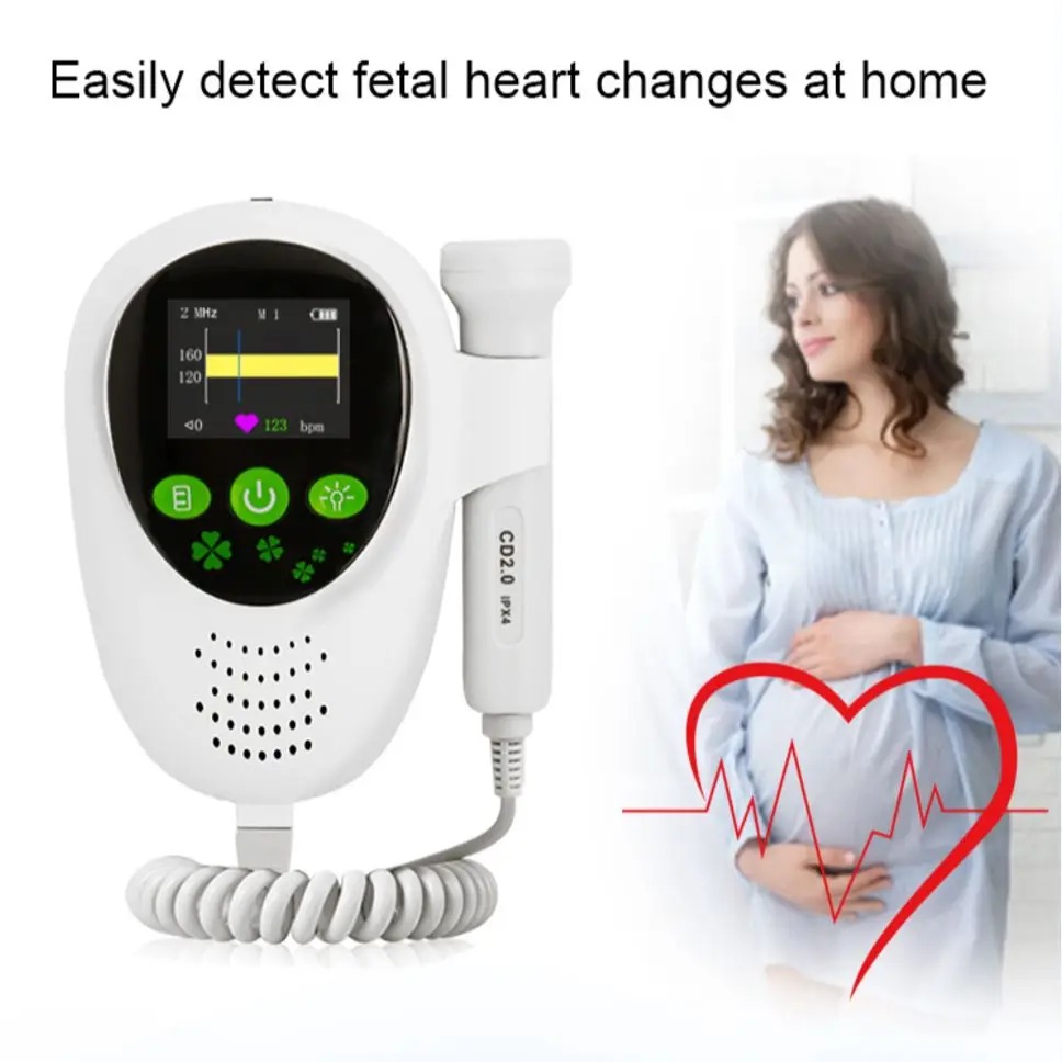 Допплер, бытовой детектор сердечного ритма плода для беременных женщин, ручной детектор сердечного ритма плода FD400