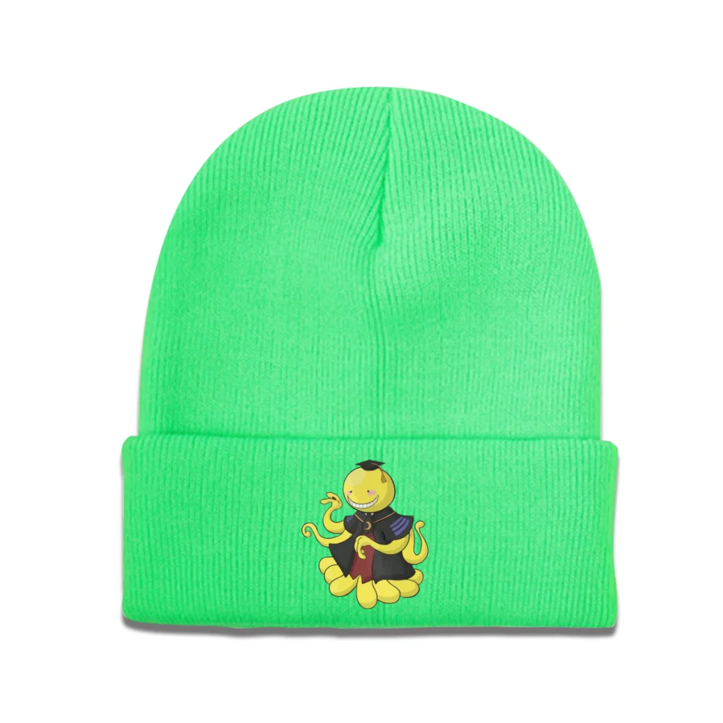 

Shy and Cute Assassination Classroom Koro Sensei Octopus Anime Knitting Beanie Caps Skullies Beanies Ski Caps Soft Bonnet Hats