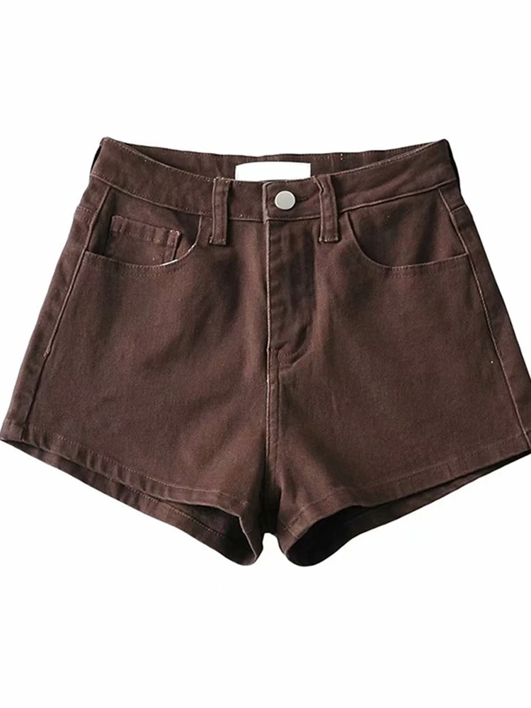 Женские облегающие прямые длинные джинсовые шорты с высокой талией женские