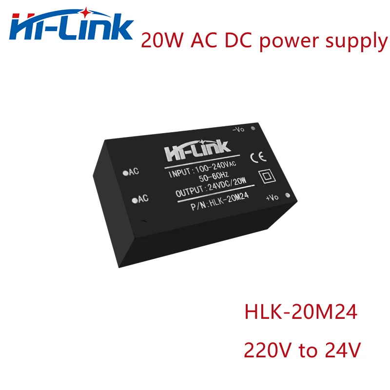 

10pcs/lot Hi-Link ACDC Converter Power Module HLK-20M24 220V to 24V 20W isolated switching step down power supply