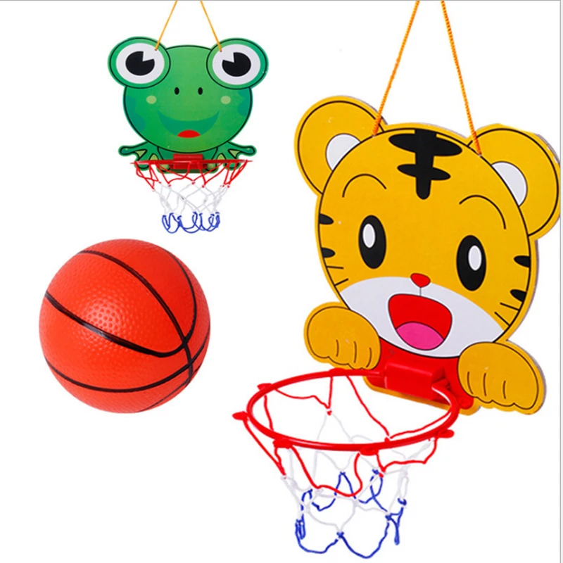 

Children's Hanging Cartoon Basketball Stand Frog / Tiger 2 Indoor And Outdoor Basketball Board Sports Entertainment Toys
