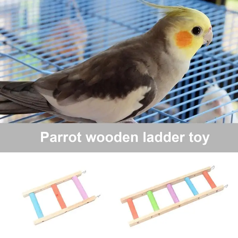 

Birds Parrots Ladders Climbing Toy With Natural Wood Hangings Bird Bridge Parrots Climb Ladders And Chew Toys Pets Supplies
