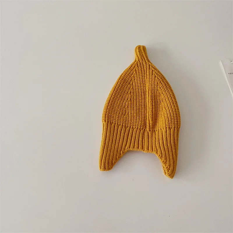 MiniAinis осенне-зимний трикотаж детские наушники вязаная шапка для мальчиков и