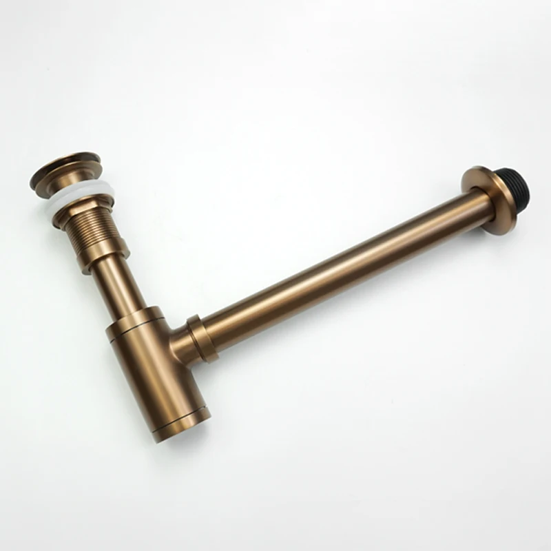 Латунный круглый сифон для ванной комнаты ловушка раковины стопор слива отходов