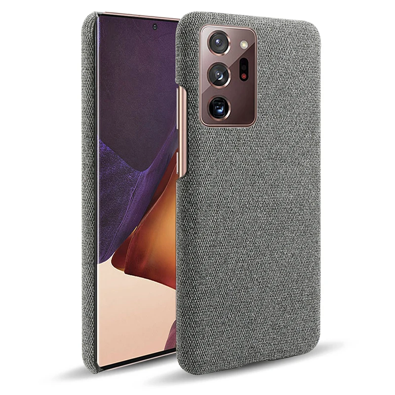 

For Samsung Galaxy Note 20 Ultra Case Hard PC Shockproof Woven Textile Fabric Cloth Back Cover For Galaxy Note 20 Shell