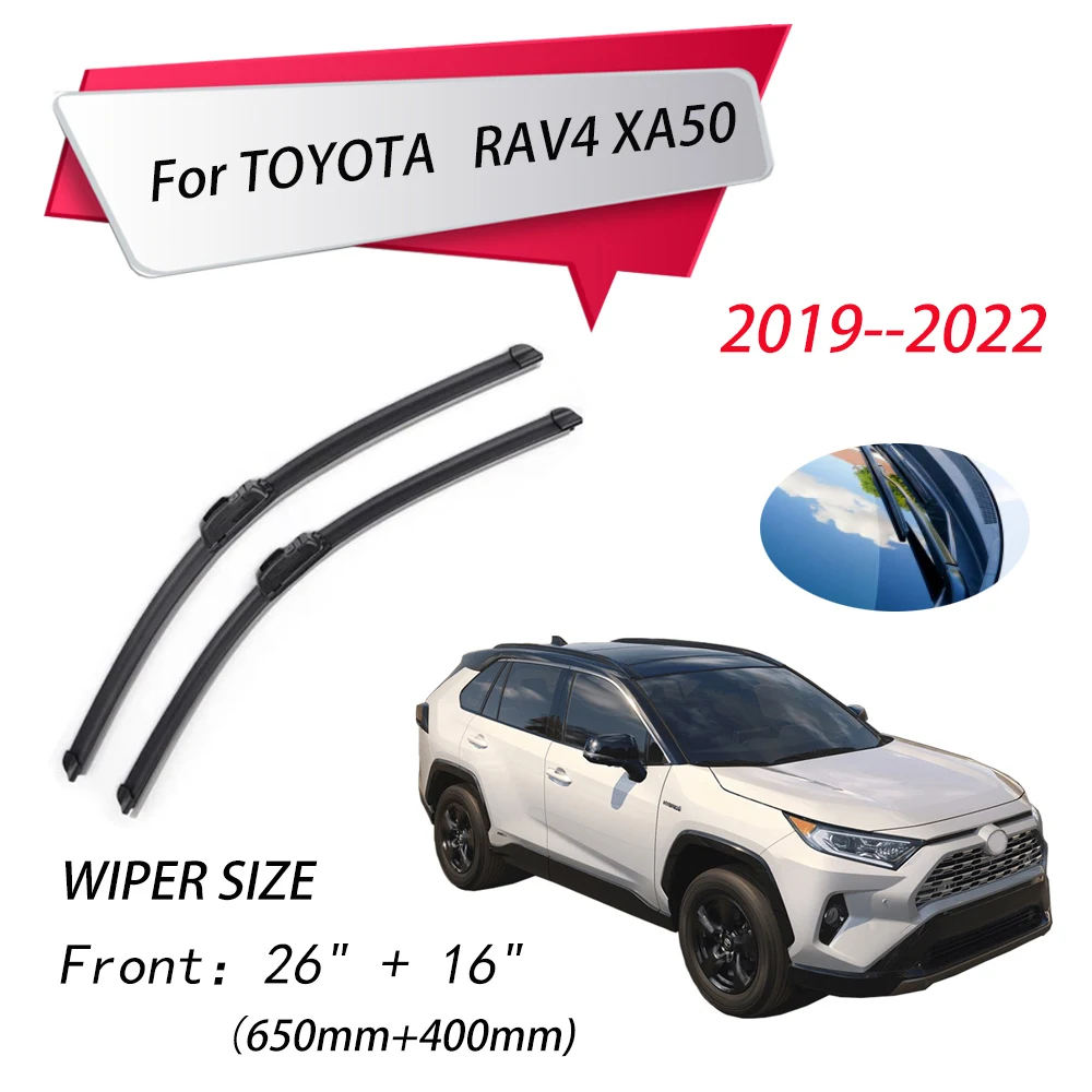 

Car Front Screen Windshield WiperBlades 26 "+16" Two Pack Automotive Accessories For Toyota Suv RAV4 XA50 2019-2022